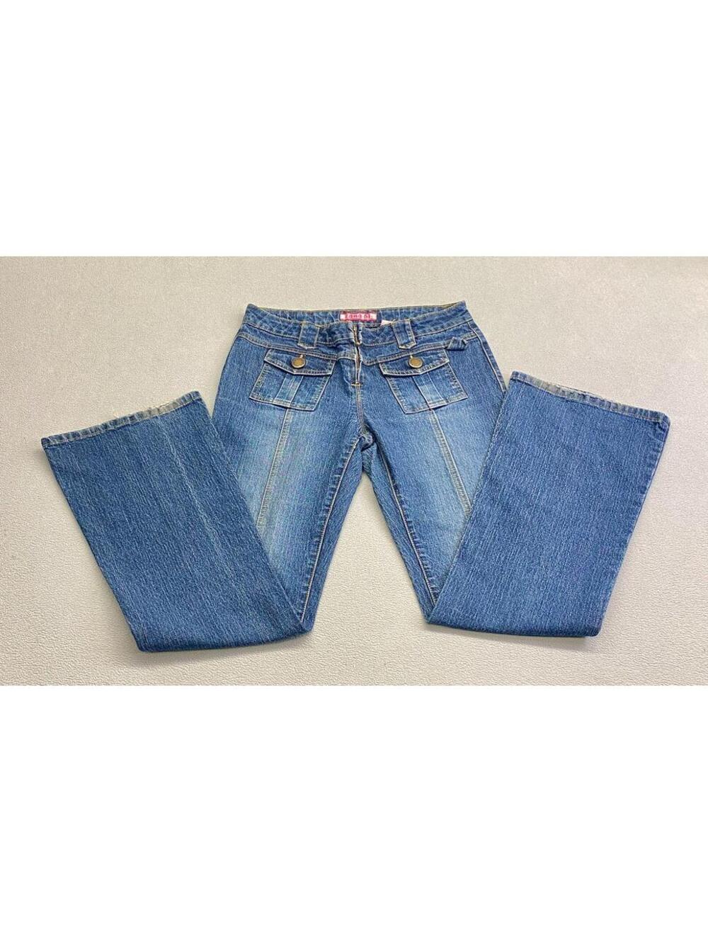 Vintage Zani Di Bluejeans Front Flap Pockets 90's Style Boho Size 9
